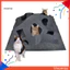 Đường hầm mèo nỉ có thể gập lại với lỗ Peek-a-boo – Thảm chơi trong nhà lớn Đồ chơi tập thể dục hang động Hideaway cho mèo Hoạt động làm giàu cho thú cưng năng động Đồ chơi mèo có đường hầm