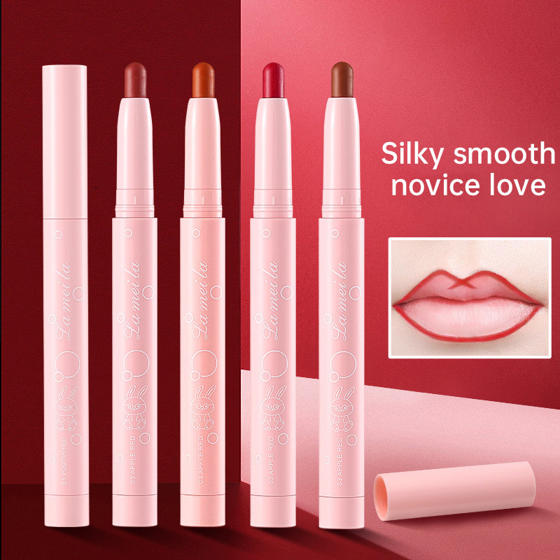 【Roshy】chống thấm nước Chì kẻ môi dạng xịt mềm mại không dính chì kẻ môi dạng xoay bền lâu. không phai màu