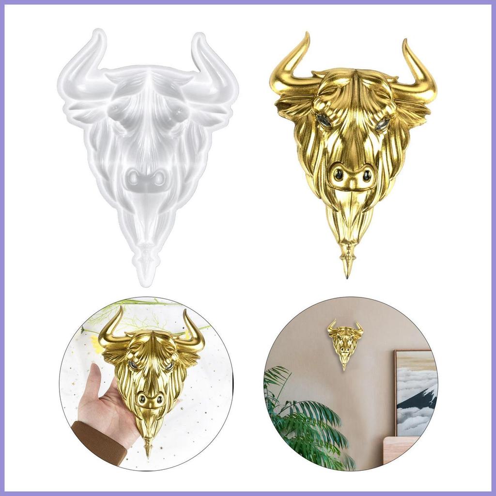 Khuôn Silicon Đầu Bò Silicon Epoxy Đúc Bò Đầu Khuôn Silicon Bán 3D Đầu Bò Khuôn Cho Tường mueadsyvn