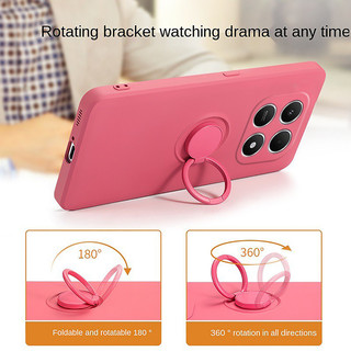 Ốp lưng Redmi Note 15 sang trọng Note 15 Pro 5G Vỏ silicon lỏng Giá đỡ vòng từ tính Chống sốc Dây buộc miễn phí Bảo vệ toàn diện Camera