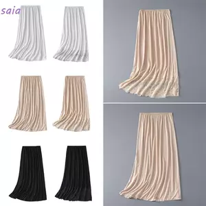 Váy Nữ Modal Nửa Chiều Dài, Lót Lụa Băng Mỏng Chống Nắng, Ren Eo Cao Có Khả Năng Đàn Hồi