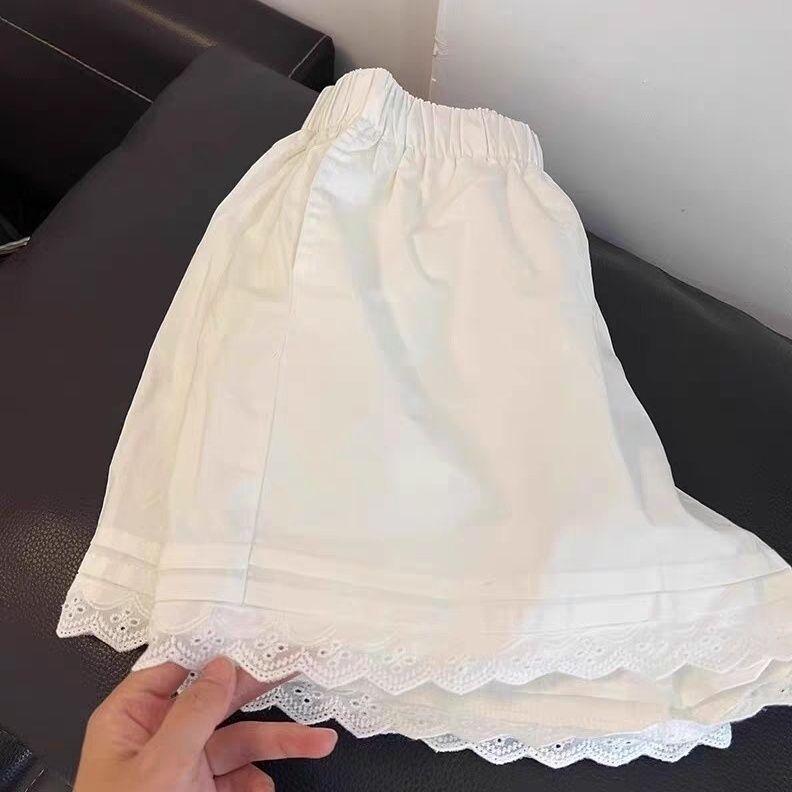 [Hàng mới về] Khuyến nghị phong cách riêng ~ Quần vải lanh trắng năm điểm phong cách tiền cũ dành cho nữ mùa hè Quần short ống rộng thông thường hợp thời trang
