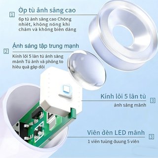 Đèn móng tay cầm tay Mini UV LED Gel Máy sấy có thể sạc lại Nhanh Cure Salon Dụng cụ làm móng tay tại nhà