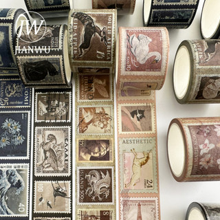 JIANWU 30mm * 5m Vintage Tem Phong Cảnh Chất Liệu Cắt Dán Thêu SòWashi Băng Sáng Tạo DIY Tạp Chí Văn Phòng Phẩm