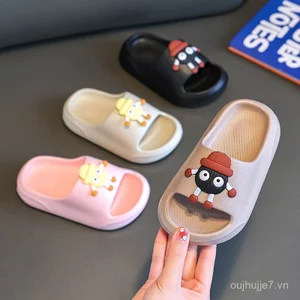 Dép Trẻ Em Mùa Hè Bé Trai Bé Dễ Thương Bánh Trung Bình Lớn Trẻ Em Tắm Trong Nhà Chống Trơn Trượt Đế Dày Cha Mẹ-Chi