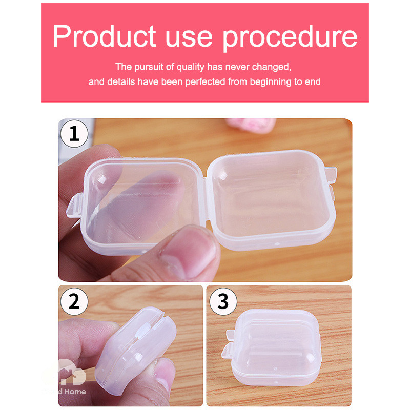 Hộp nhựa trong suốt nhỏ, hộp đựng đồ mini, hộp đựng thuốc, hộp đựng nút tai, hộp đựng trang sức.