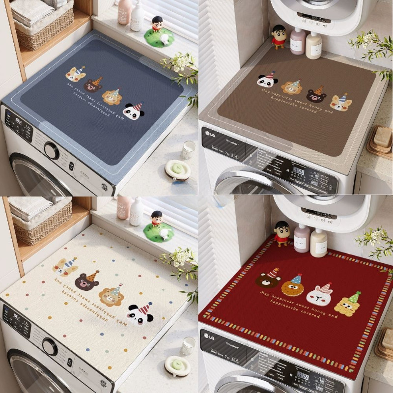 Tấm Phủ Máy Giặt & Tủ Lạnh Cao Cấp – Thảm Tảo Cát 4 Lớp Chống Bụi, Chống Nước, Chống Trượt Dino