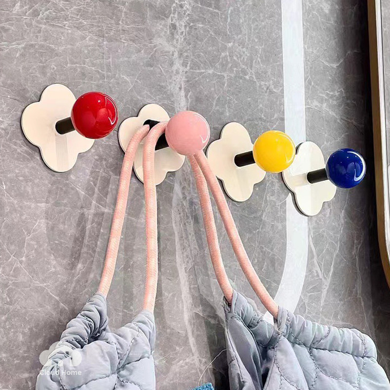 🌤️COD🌤️Dopamine Bóng Đấm Không Móc Phòng Tắm Phòng Ngủ Dán Tường Dính Chống Dấu Vết Treo Tường Vít Móc