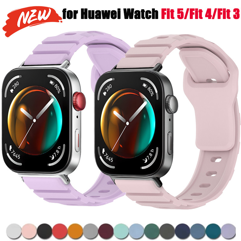 Dây đeo silicon thể thao cho Huawei Watch Fit 5 / Fit 5 Pro / Fit 4 / Fit 4 Pro / Fit 3 phụ kiện dây đeo đồng hồ correa