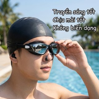 Kính bơi silicone chống mờ kèm mũ bơi và nút tai - Phù hợp cho thể thao dưới nước