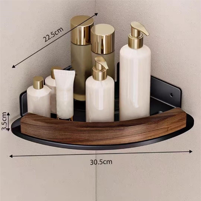 Kệ Góc để đồ Nhà Tắm, Chất Liệu Gỗ óc Chó, Chống Thấm Nước, Chống Gỉ, Khả Năng Chịu Lực Cao