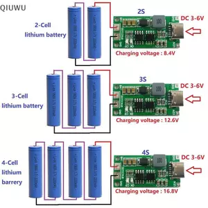 Mô-đun tăng cường QIUWU 2S 3S 4S 1-4A Mô-đun sạc pin Lithium Polymer Tăng cường tăng cường Bộ sạc LiPo Polymer Li-Ion.