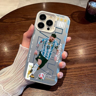 Ốp Điện Thoại Ngôi Sao Bóng Đá Tương Thích Cao Cấp iPhone 7Plus 16Pro Chống Mài Mòn 14Plus 13Pro 15ProMax 12ProMax Hợp Thời Trang 11 XSMAX 17PROMAX Vỏ Bảo Vệ Chống Sốc Chống Sốc