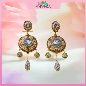 MYPANDA Retro Phong Cách Tòa Án Bông Tai Lục Lạc Thời Trung Cổ Dân Tộc Vintage Du Lịch Hòa Bình Dove Thiết Kế Phụ Kiện Trang Sức Thời Trang.