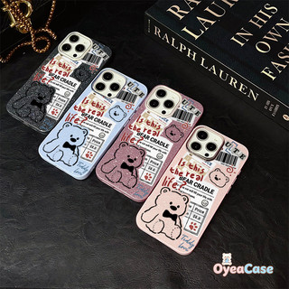 Ốp lưng cứng chống sốc hình con gấu lấp lánh dễ thương cho OPPO A6 GT A6C A6i Plus A6S A6T A6V A6X A6K A6L Reno 15 Pro Max Mini F33 F31 Pro Plus K14X 5G 4G