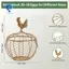 Giỏ thu thập trứng gà bằng kim loại có tay cầm, Giỏ đựng trứng có dây để thu thập trứng, Hộp đựng trứng cho mặt bàn
