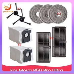 Bộ dụng cụ tân trang máy hút bụi cho P50 Pro Ultra: Bao gồm cọ bên, bộ lọc, miếng lau nhà và túi đựng bụi
