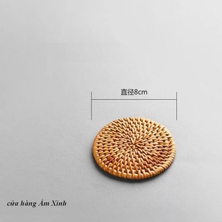 Đế kê lót ấm chén bằng mây với nhiều kích thước