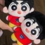 Crayon Shin-Chan 10cm Búp Bê Cotton Sao Biển In Cơ Thể Shin-Chan Ánh Sáng Sóng Lớp Phủ Shin-Chan Quạt Ngoại Vi