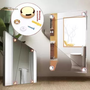 TRTR 4 Dây Đeo Kính Thép Không Gỉ Quảng Cáo Ốc Vít Gương Móng Tay Trang Trí Bao Quảng Cáo Cố Định Vít Phần Cứng VN