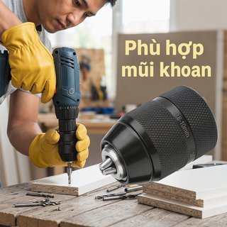 Máy khoan kim loại Chuck Keyless Phát hành nhanh Tự khóa Công cụ khoan điện hạng nặng Xưởng sửa chữa