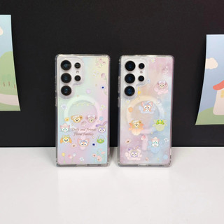 Dành Cho Samsung s26 Ultra S25 FE S25 Ultra Ốp Lưng S24 Ultra S24 FE Hoạt Hình Dễ Thương A56 17 16 15 14 13 12 pro max Từ S23 Siêu Cứng Màu Trong Suốt Thỏ Hoa