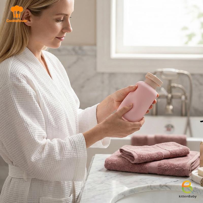 [Kitten-t] Bộ chai bóp du lịch được TSA phê duyệt Ống mềm chống rò rỉ cho dầu gội Lotion có thể đổ lại và dễ mang theo khi cắm trại mới