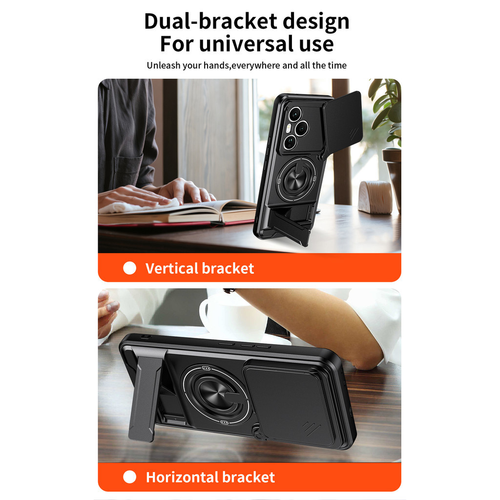 Ốp Điện Thoại Đa Năng Sang Trọng Thích Hợp Cho Honor 400 Pro 200 Lite 600 500 Smart 5G Dây 360°Giá đỡ vòng có vỏ máy ảnh Vỏ bảo vệ toàn diện chống sốc