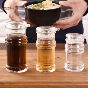 TRTR Chai Nước Tương Acrylic Dung Tích Lớn Kín Gia Vị Nồi Đa Năng Chống Rò Rỉ Giấm Dầu Chai Dụng Cụ Nhà Bếp VN