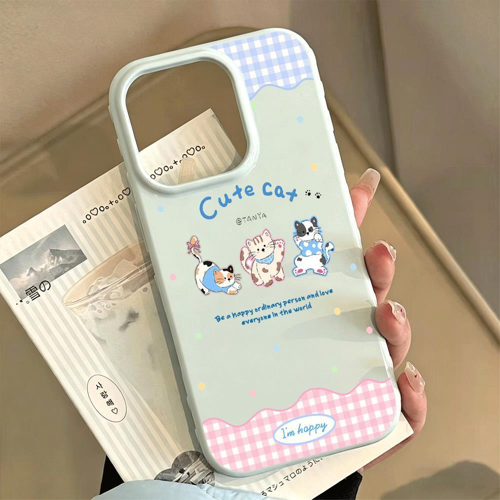 Ốp lưng hình mèo nhỏ cho iPhone 17/16/15, bảo vệ iPhone 14/13/12/11