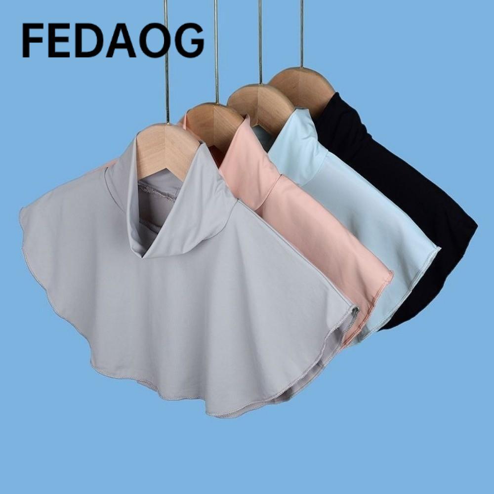 Cổ áo giả cổ FEDAOG, Khăn quàng cổ chống nắng bằng lụa băng mỏng, Vỏ cổ chống tia cực tím mùa hè Lái xe ngoài trời
