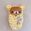 SY Rilakkuma Plushie Búp bê bạn đồng hành bằng vải Cotton hoạt hình dễ thương với túi ngủ có thể tháo rời