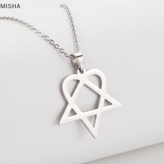 Misa Classic đơn giản Heartagram Ngôi sao Trái tim Mặt dây chuyền bằng thép không gỉ Trang sức Nelace Đẹp