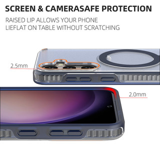 Sạc Không Dây Vòng Kim Loại Xoay Giá Đỡ Bảo Vệ Màn Hình TPU Chống Sốc Điện Thoại Cho Samsung S26 S25 S24 Plus Ultra
