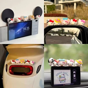 Cao Su Mini Búp Bê Ô Tô DIY Phụ Kiện Trang Trí Máy Hoạt Hình Dễ Thương