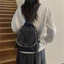 Ba lô denim WANYEDI, Túi du lịch sức chứa lớn đa chức năng, Ba lô vải denim sử dụng kép thời trang Sử dụng thông thường