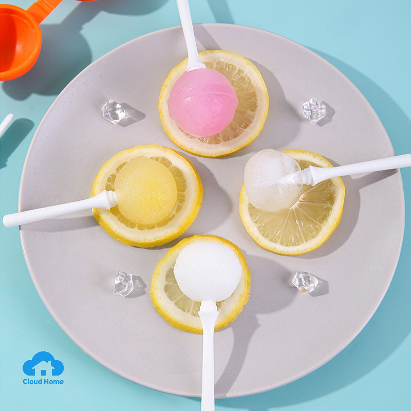 🌤️COD🌤️Mới kem kẹo mút khúc côn cầu trên băng khuôn silicone DIY nhà kem đông lạnh khuôn bóng