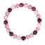 Vòng tay Garnet thạch anh dâu Unisex - Đá tự nhiên thủ công - Ngựa vằn hồng + Garnet + Thạch anh dâu - Trị liệu cân bằng nội tiết tố