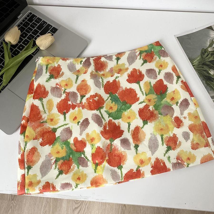 Váy Nữ Eo Cao In Hình Gợi Cảm Mới Slim