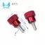 6 Cái M4x10mm Sợi Cao Đầu-Kurled Ngón Tay Cái Vít Núm Hợp Kim Nhôm Màu Đỏ Đan Vai Flat Tip Thumbscrew
