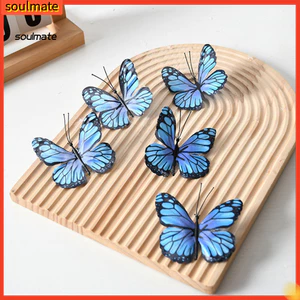 Linh hồn| Bộ 4 Bướm 3D Dán Tường Trang Trí Nhà Cửa Nhiều Màu, Đề Can Tháo Rời Cho Văn Phòng, Phòng Ngủ, Tiệc, DIY, Thủ Công Nghệ Thuật