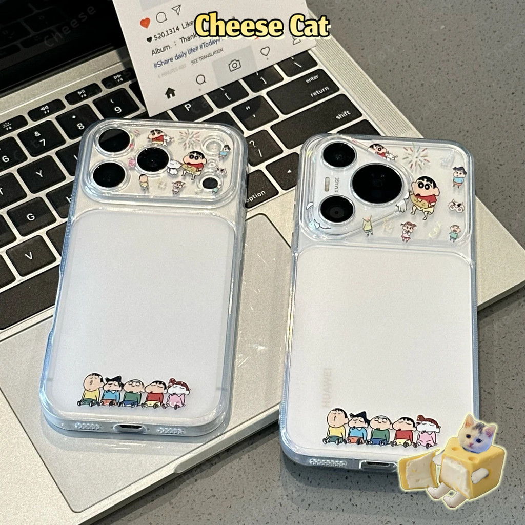 Ốp điện thoại bảo vệ họa tiết ống kính Shin dễ thương Crayon cho iPhone 13 12 11 14 15 16 Pro Max Xs XR Thay đổi 17 PM
