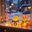 Đèn ngủ LED Bunny, Cheetah & Fox dễ thương, Đèn trang trí đầu giường trẻ em chạy bằng pin