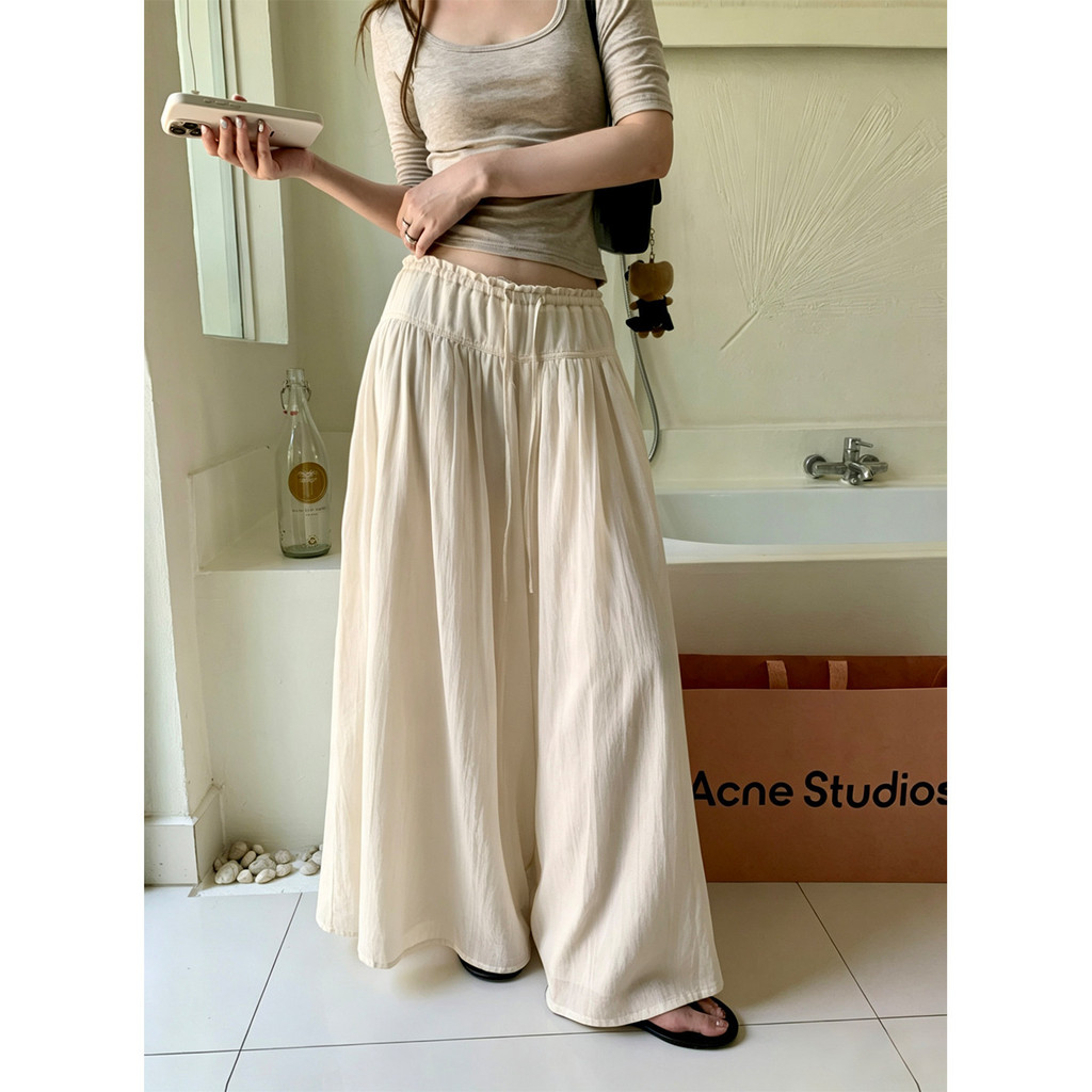 SUXI Quần dài rộng dáng rộng dáng rộng dáng rộng thông thường dành cho nữ mùa hè mới 260508