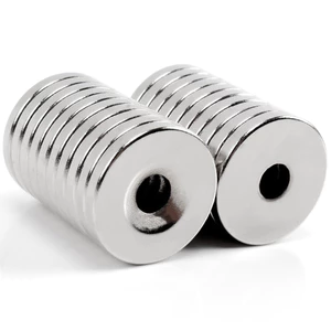HYDO 25 * 3mm Lỗ 5mm Nam Châm Neodymium Nam Châm Mạnh Thủ Công Khoa Học Tự Làm Tủ Lạnh Nam Châm Lỗ Tròn
