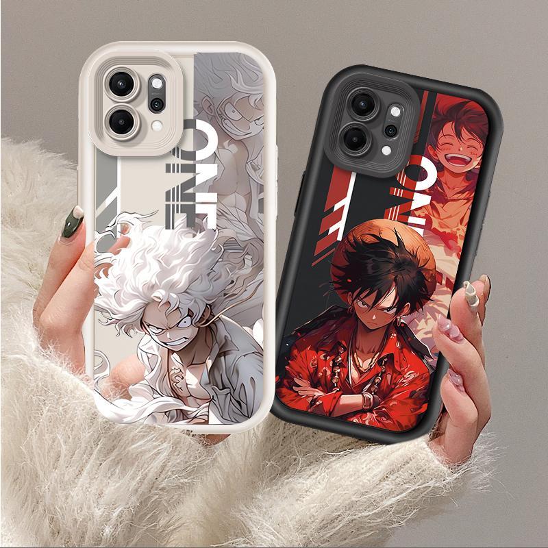 Ốp Lưng Cho OPPO Reno 6 8 10 11 12 13 14 15 F Pro Hoạt Hình Silicon Mềm TPU One Piece Five Gear Luffy Angel Eye Vỏ Điện Thoại Chống Sốc