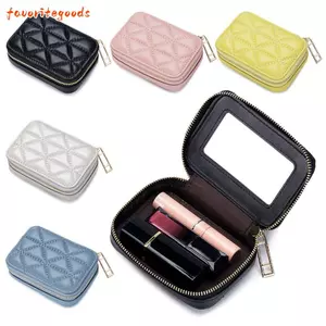 FAVORITEGOODS Túi trang điểm Mini Ví đựng trang sức du lịch có gương