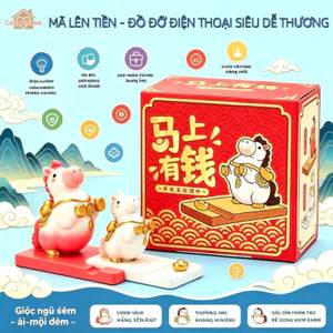 Giá đỡ điện thoại hình Ngựa May Mắn, Vật Trang Trí Năm Mới Trung Quốc, Biểu tượng của Sự Giàu Có và Tài Lộc