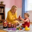 PPY Búp bê Babushka cổ điển Nga Hoa văn tuyệt vời cho trẻ em và người sưu tập