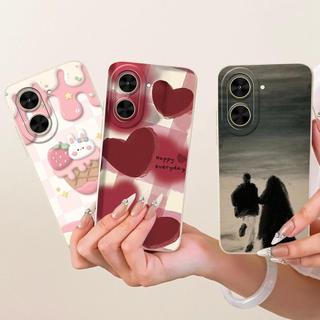 Phim Hoạt Hình Thẩm Mỹ Cặp Đôi Trái Tim Thời Trang Vỏ Cho Xiaomi Redmi A5 NFC Dành Cho RedmiA5 Châu Âu Vỏ Điện Thoại Silicon Mờ Chống Sốc